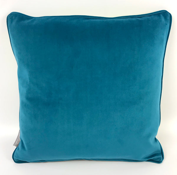 Plain Velvet Cushion  - Aqua