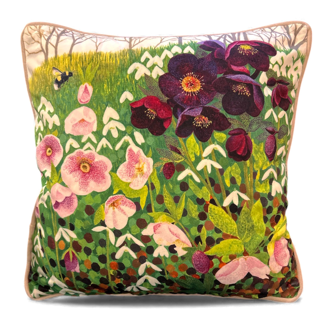 Hellebores Designer Cushion– Susan Entwistle