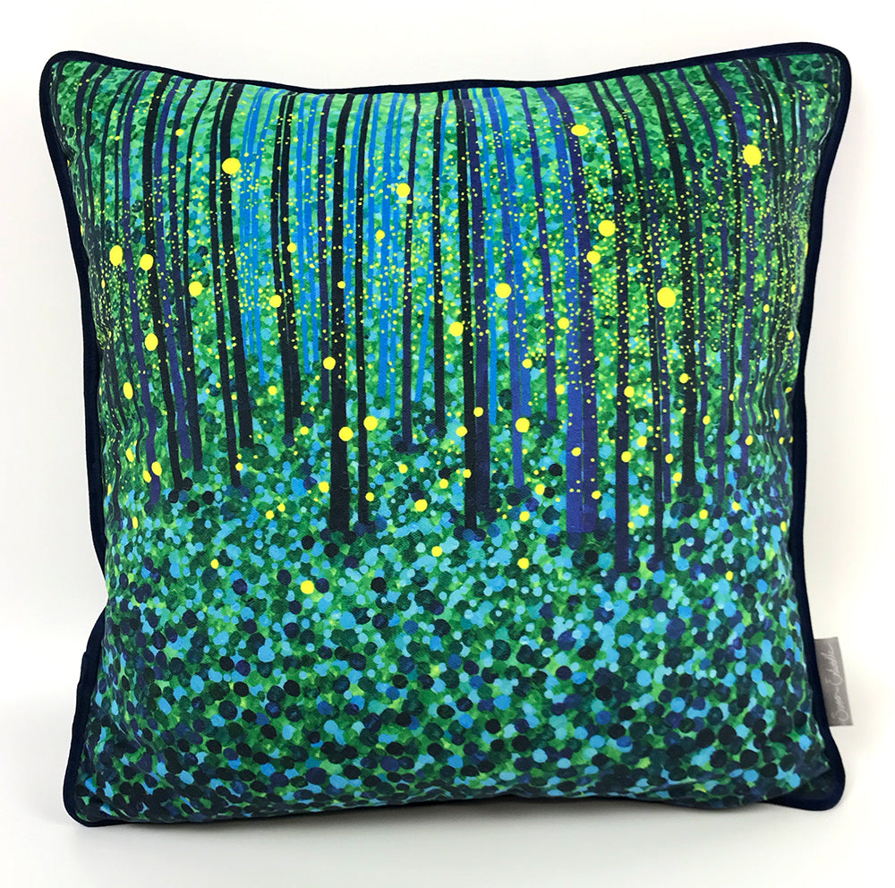 Forest Fireflies Cushion