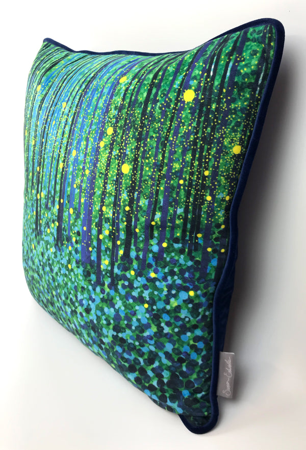 Forest Fireflies Cushion