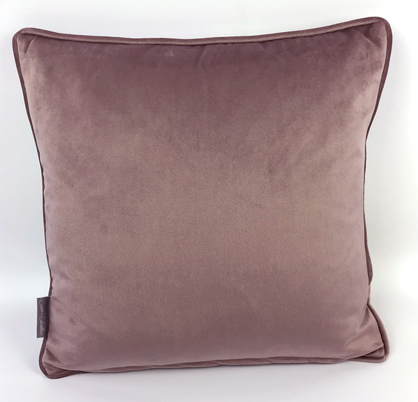 Plain Velvet Cushion  - Heather