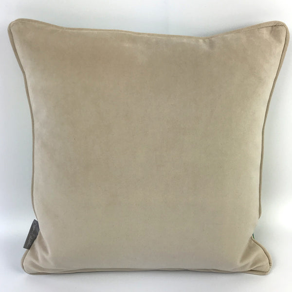 Plain Velvet Cushion  - Linen