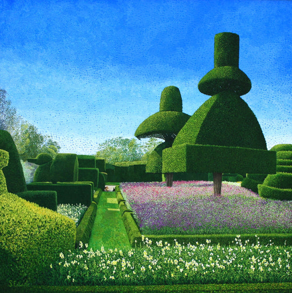Levens Hall gardens limited edition paper print